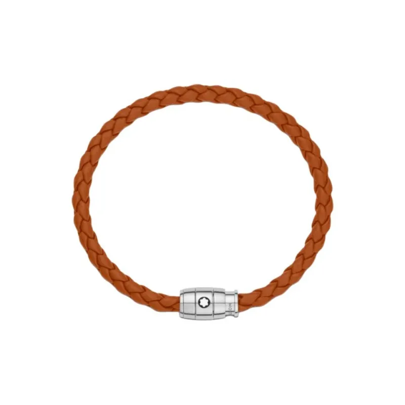MONTBLANC Leather Bracelets Unisex Rusty Red-1