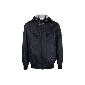 STONE ISLAND Compass Patch Zipped Hooded Jacket