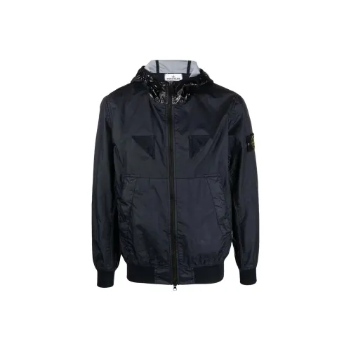 STONE ISLAND Compass Patch Zipped Hooded Jacket