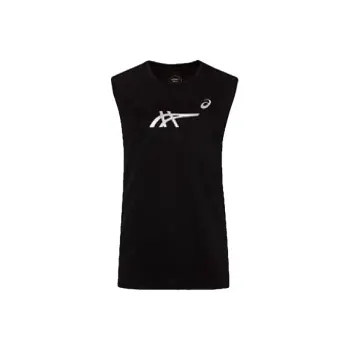 Asics Tank Tops Men's Black Silver
