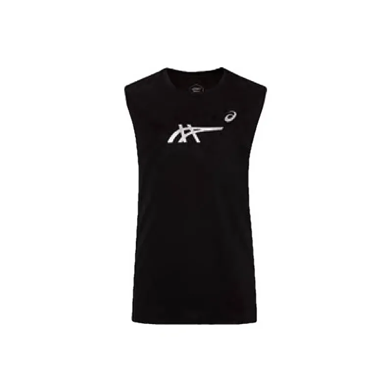 Asics Tank Tops Men's Black Silver-0