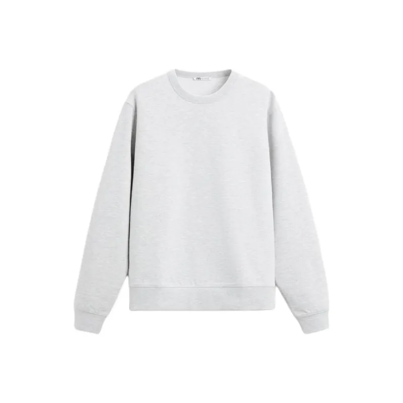 ZARA Valentine's Day Collection Sweatshirts Men Silver Gray-0
