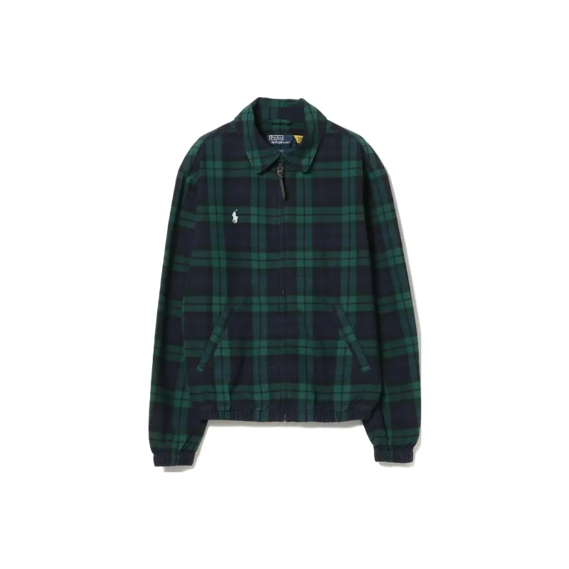 Beams X Polo Ralph Lauren Jackets Men Plaid Green-0