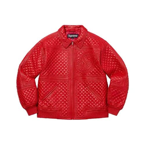Supreme Studded Quilted Leather Jacket