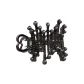 Gunmetal Black Irregular Claw Clip