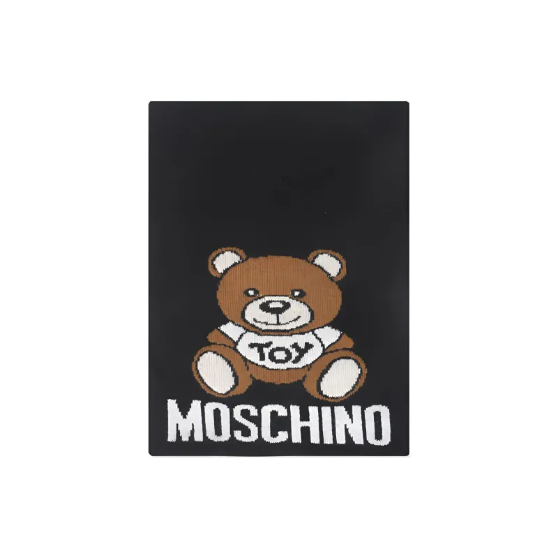 MOSCHINO Knit Scarves Unisex Black-1