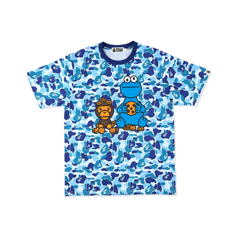Bape X Sesame Street Abc Camo Tee-5
