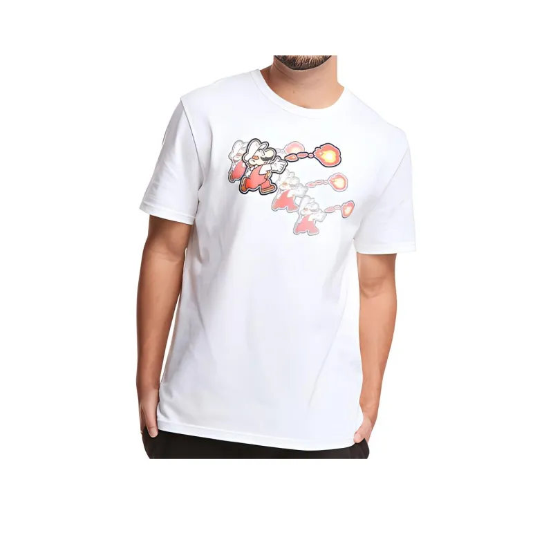 Champion x Super Mario Bros Straight T Shirt US Version Unisex White-0