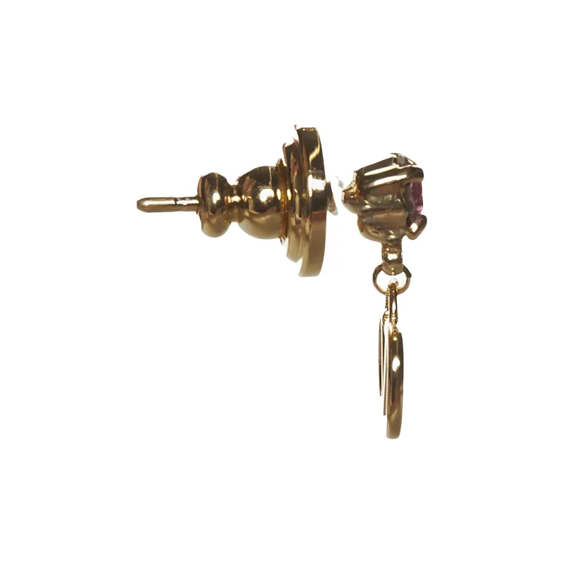 Valentino 18K Gold, Metal, Crystal, Brass Earrings Women's Gold-3