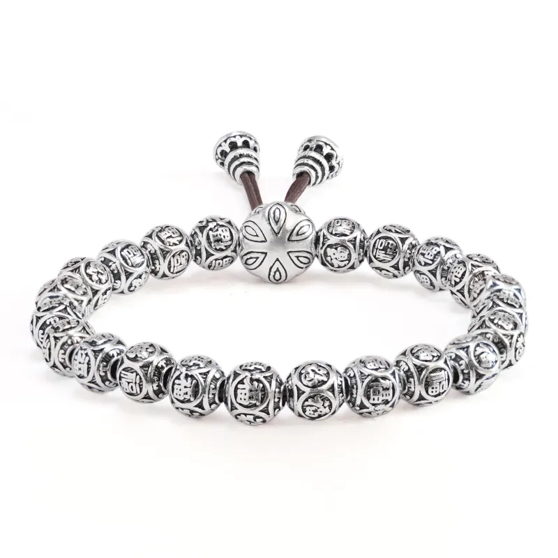 Original Summer S999 Fine Silver Sterling Silver Beaded Bracelet Unisex-0