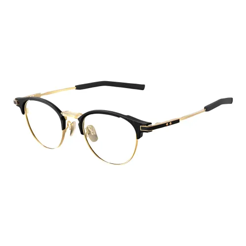 Four Nines Pure Titanium Round Eyeglass Frames Unisex Black