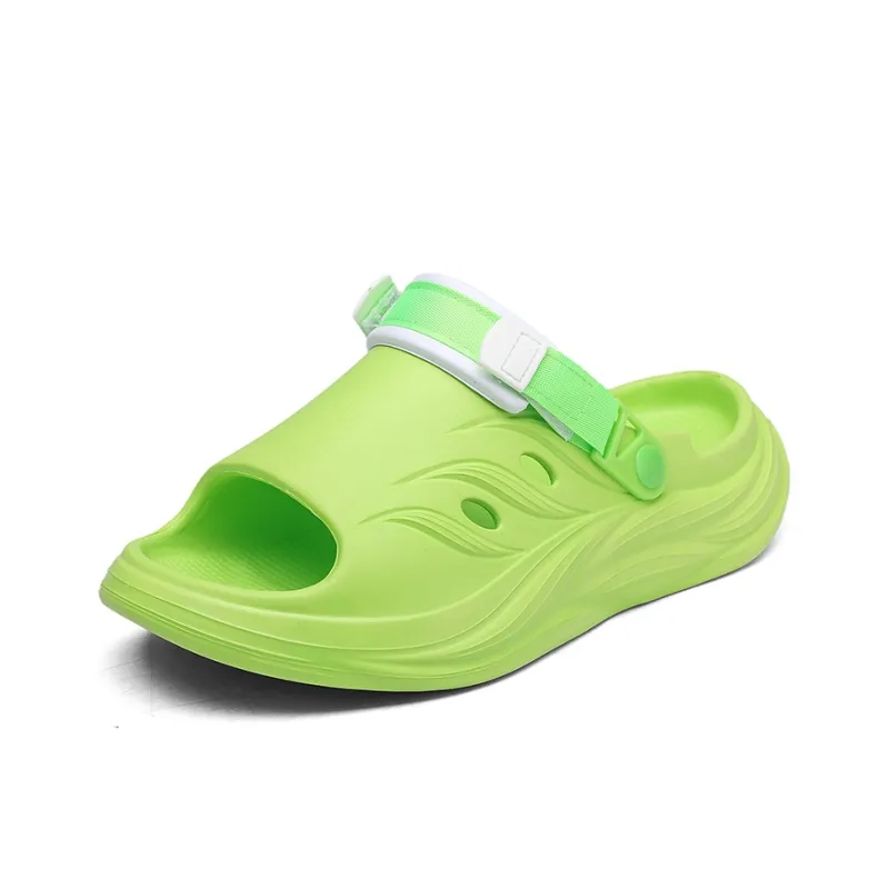 YUZHAOLIN Beach Sandals Unisex Black/Neon Green/Khaki-7