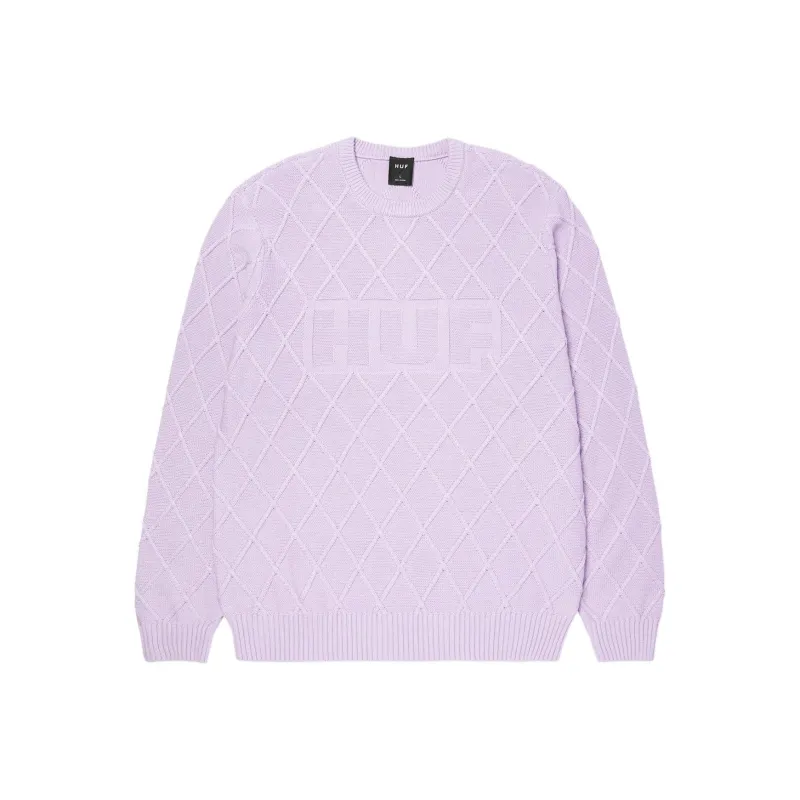 HUF SS25 Sweater Unisex Gray Purple-0