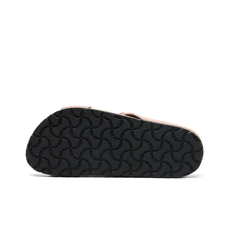 VAEL Leather Patchwork Slip Resistant Abrasion Resistant Cushioning Slide Slippers Women's-7