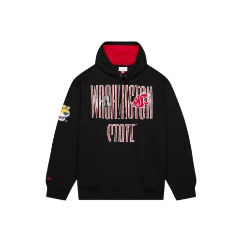 Mitchell & Ness Washington State Cougars Team OG Fleece Pullover Hoodie Sweatshirt Men's Black