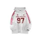 White Floral Red Fleece-Lined