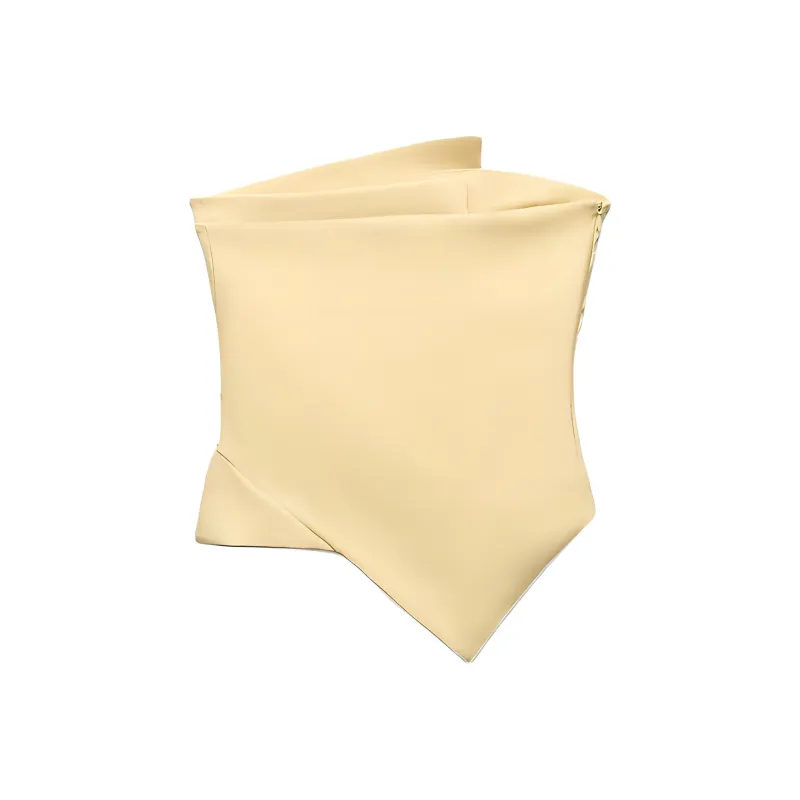 ZARA Strapless Top Women's Light Yellow-1