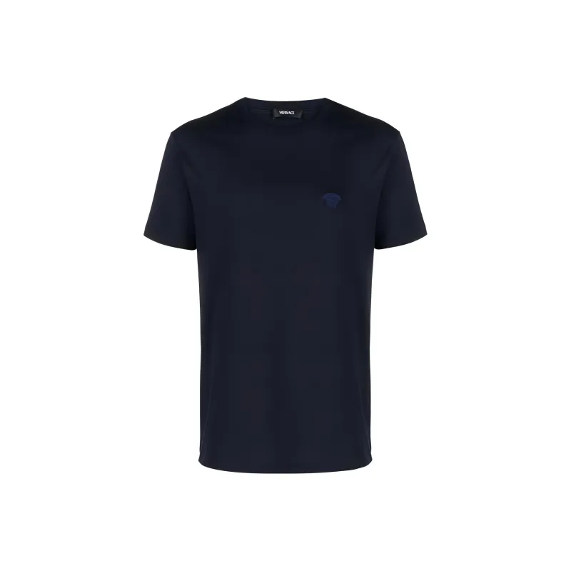 VERSACE Logo-Embroidered Crewneck T-Shirt-0