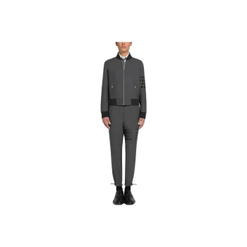THOM BROWNE 4 Bar Stripe Wool Bomber Jacket