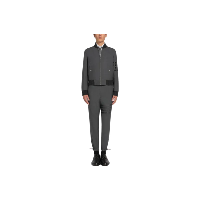 THOM BROWNE 4 Bar Stripe Wool Bomber Jacket-0
