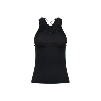 DION LEE Tank Tops Unisex Black