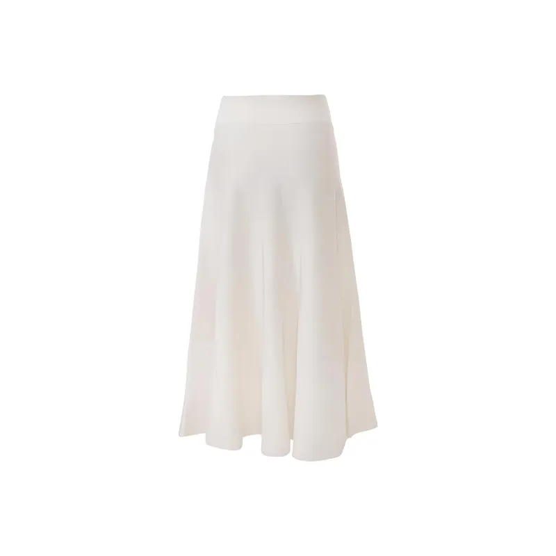 HOUSE OF CB Solara Knit Long Skirt Women's Ivory/Ivory White-1