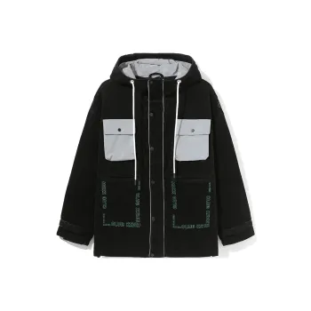 Clubxxhh Loose Fit Thickened Jacket Unisex Gray