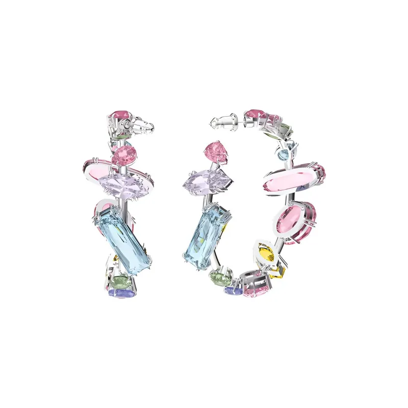 Swarovski Gema Crystal embellished Hoop Earrings-1