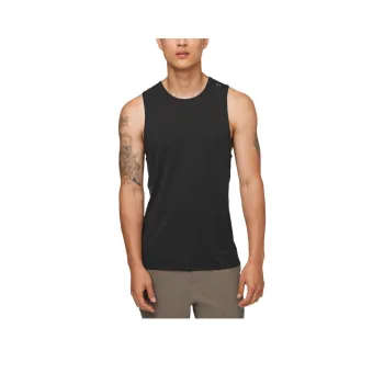 Lululemon Fast And Free Tank Tops Men's Black/Multicolored Obsidian