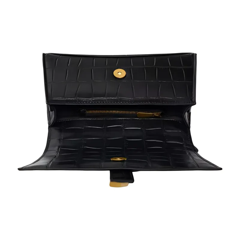 ZARA Polyurethane Handbag Shoulder Bag Crossbody Bag Small Size Women's Black-3