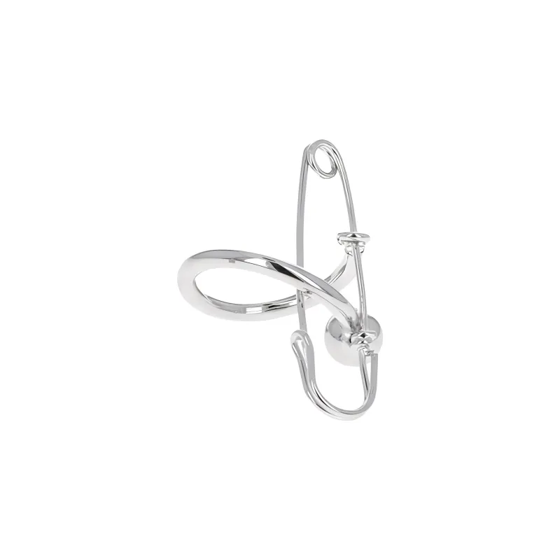 JUSTINE CLENQUET Palladium Plated Brass Metal Rings Unisex Silver-1