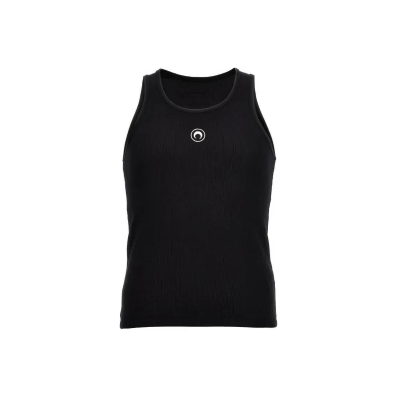 Marine Serre Moon Logo Ribbed Tank Top-0
