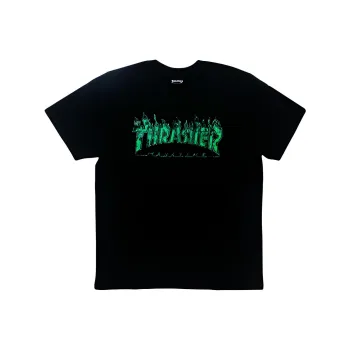 Thrasher T Shirt Japan Version Unisex Black Green