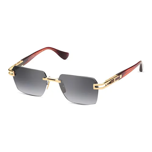 HOKA ONE ONE Acetate Rectangular Sunglasses Unisex Gold