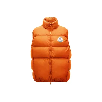 Moncler Logo Patch Zip Up Vest