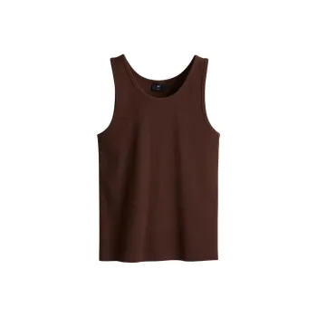 H&M Tank Tops Men Dark Brown