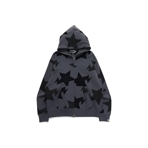 A BATHING APE Sta Pattern Relaxed Fit Full Zip Hoodie