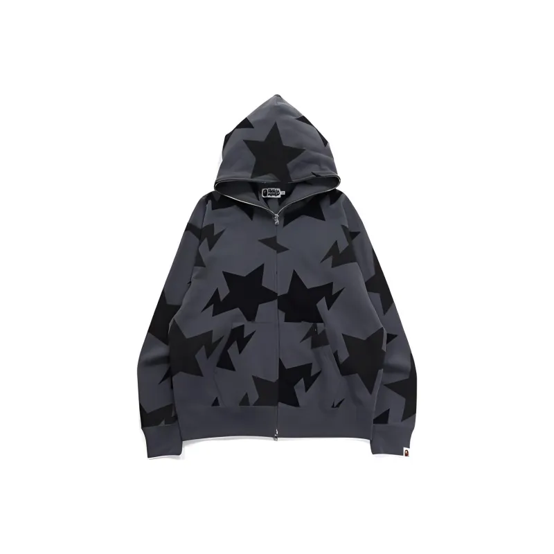 Bape Sta Pattern Relaxed Fit Full Zip Hoodie-0