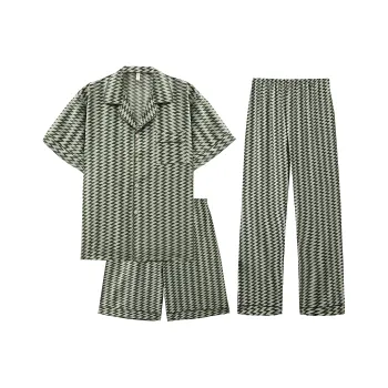 Qiao Ni Tong Pajama Set Men's Z Shaped Playful Pattern