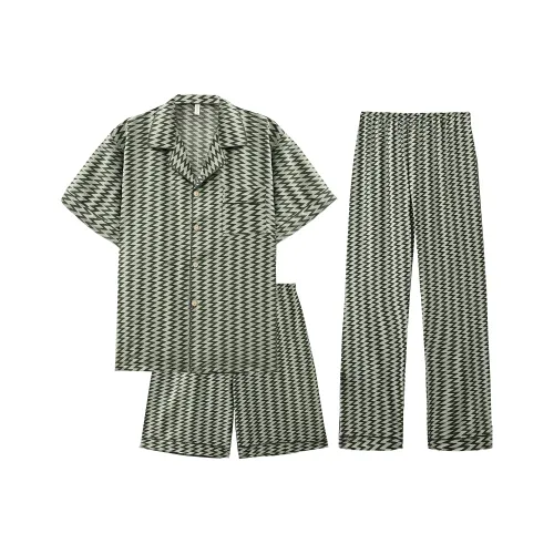 Qiao Ni Tong Pajama Set Men's Z Shaped Playful Pattern