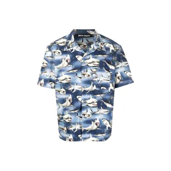 PALM ANGELS Sharks Bowling Shirt