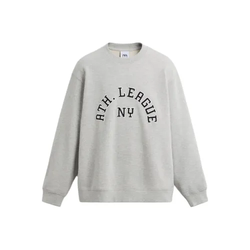 ZARA Sweatshirt Men's Zebra Print Gray