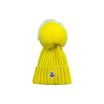 Moncler Wool Beanies Women's Yellow