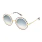 Gold Frame with Blue Gradient Lens
