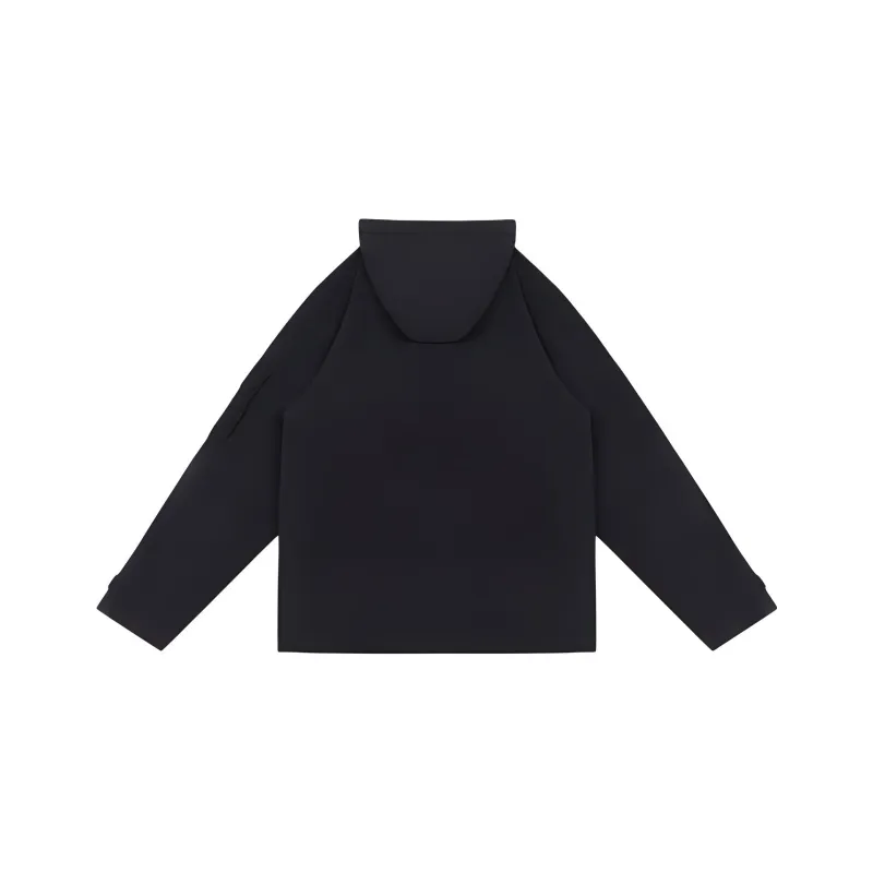 New Balance SS25 Clean Solid Color Minimalist Style Large Pocket Practical Hooded Jacket Men's Black-1