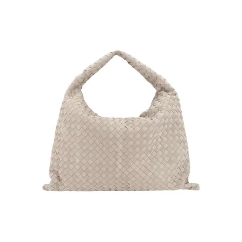 Bottega Veneta Hop Calfskin Tote Bag, Shopping Bag, Handbag Tubas Women's White-0