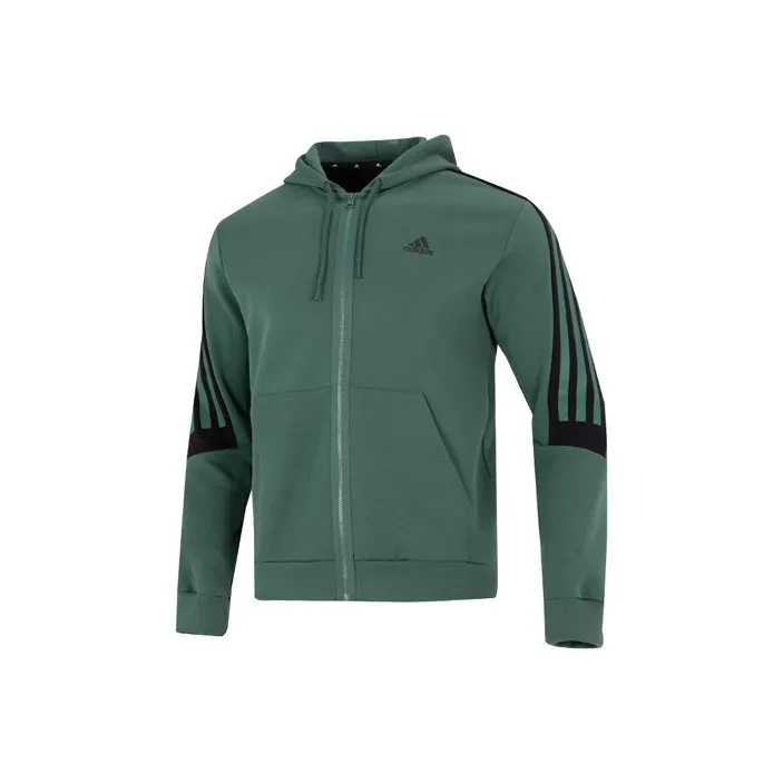 Adidas Retro Stand Collar Jackets Fall Men's Green-0