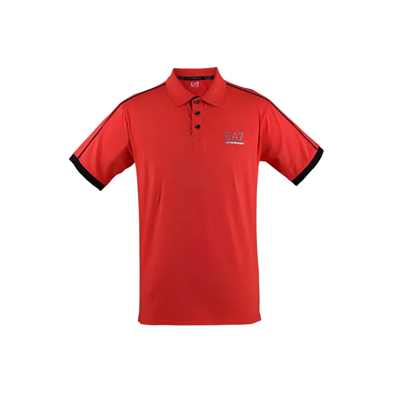 EMPORIO ARMANI EA7 SS22 Polo Shirt Men's Orange Red-0