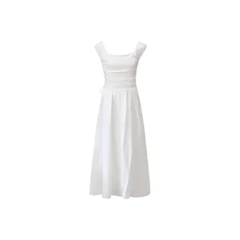 LESS BEARS Sleeveless Dress Women's White