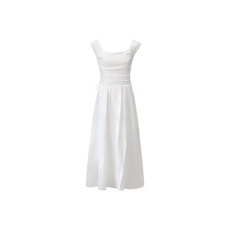 LESS BEARS Sleeveless Dress Women's White-0